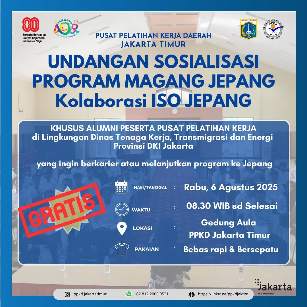 UNDANGAN SOSIALISASI PROGRAM MAGANG JEPANG – PPKD KABUPATEN BOGOR